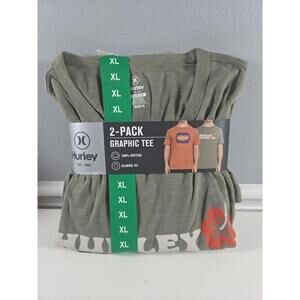 Hurley Graphic Tee Men's XL 2 Pack NEW Summer Casual Short Sleeve T-shirts